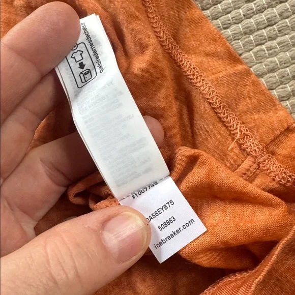 Icebreaker sphere II scoop neck tee cool lite earth heather orange NEW womens M - Picture 8 of 11